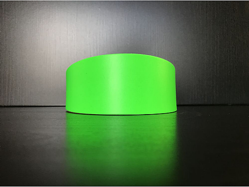 Fluorescent Green - Whippet Leather Collar - Size M